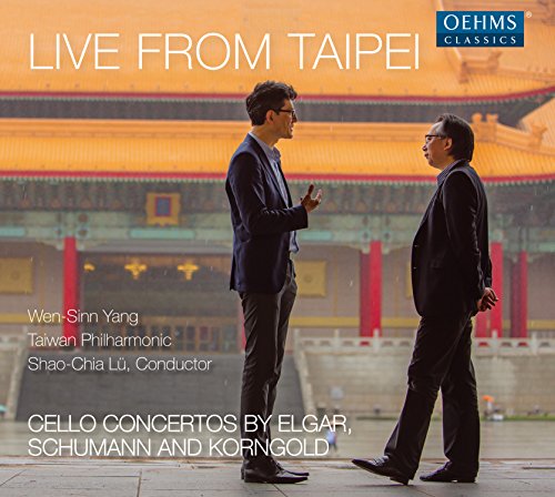 CD cover featuring two men in suits with a temple background.