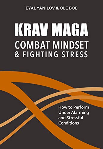 Book cover with bold white text "Krav Maga" and orange abstract design.