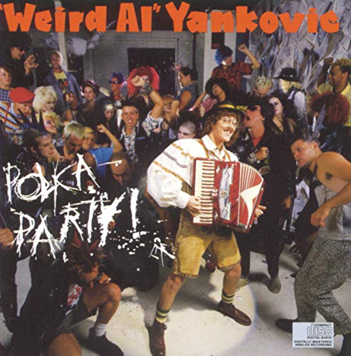 “Weird Al” Yankovic album cover, “Polka Party!”, featuring a crowded party scene.