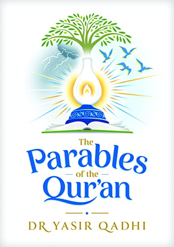 Book cover: "The Parables of the Quran" with tree and light imagery.