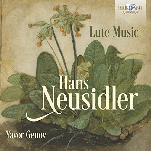 CD cover for Hans Neusidler’s lute music, featuring botanical illustration.