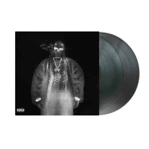 Yeat’s “AftërLyfe” vinyl record with a ghostly, shadowed album cover.