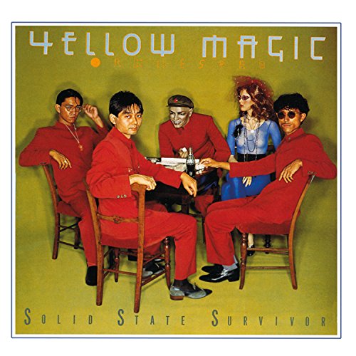 Album cover for Yellow Magic Orchestra’s “Solid State Survivor” featuring four figures.