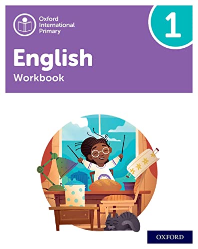 Oxford International Primary English Workbook Level 1 cover with a child drumming on pots.