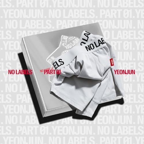 CD case with white clothing and "NO LABELS" text overlay.