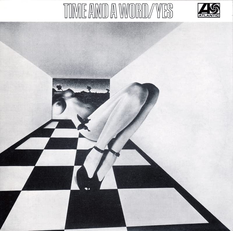 Yes album cover: checkered floor with a person falling into the distance.