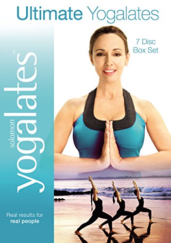 DVD cover for "Yogalates 1-7" featuring a woman and yoga poses.