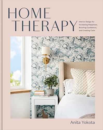 Book cover with bedroom scene, featuring wallpaper and a bedside table.