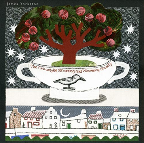 CD cover: collage of a tree, cup, bird, and coastal village.