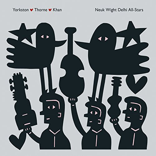 CD cover with abstract black silhouettes of musicians and instruments.