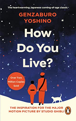 Book cover featuring two figures and a cat against a starry night sky.