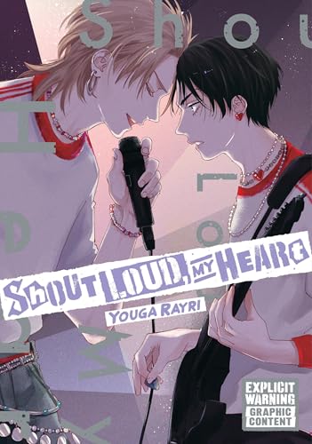 Two young men with microphones, manga style, and explicit content warning.