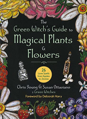 Book cover with a black background, floral border, and illustrations of small glass bottles.