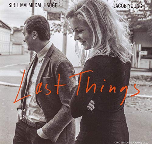 Vinyl record cover featuring a man and woman walking, text "Last Things".