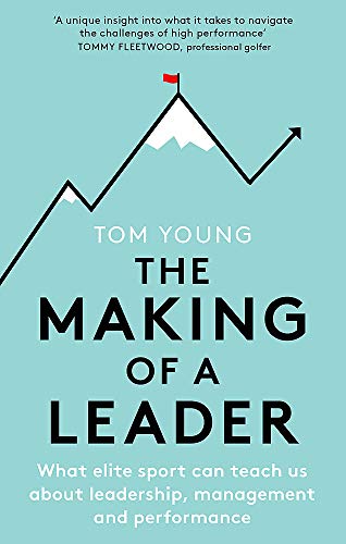 Book cover: “The Making of a Leader” with a mountain graphic.