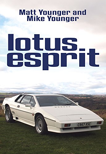 Book cover featuring a white Lotus Esprit sports car in a landscape.
