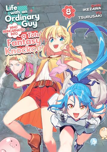 Manga cover featuring three anime characters and small creatures against a stone background.