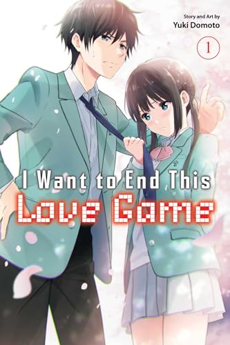 Manga cover featuring a boy and girl in school uniforms with cherry blossom petals.