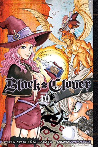Manga cover featuring a pink-haired witch, a beast, and Asta from Black Clover.