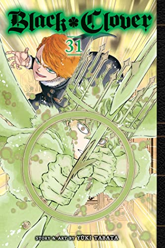 Black Clover volume 31 manga cover with characters and green energy.