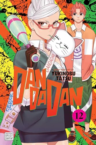 Manga cover featuring a woman with a bat and a man against colorful background.