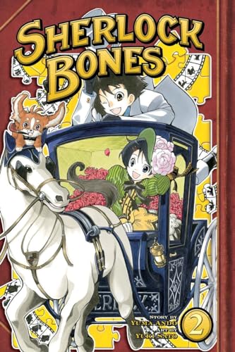 Sherlock Bones Vol. 2 cover: dog, boy detective, and horse-drawn carriage.