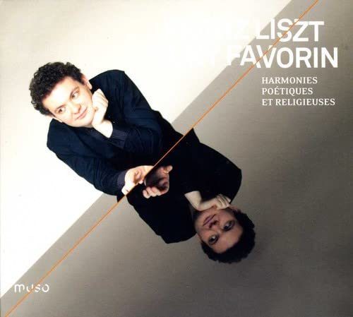 CD cover featuring pianist Yury Favorin and mirrored reflection.