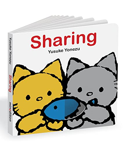 Book cover with cartoon cats sharing a blue and silver disc.
