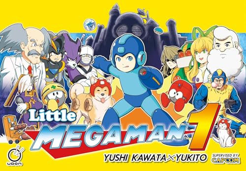 “Little Mega Man Vol. 1” cover featuring chibi-style Mega Man and characters.