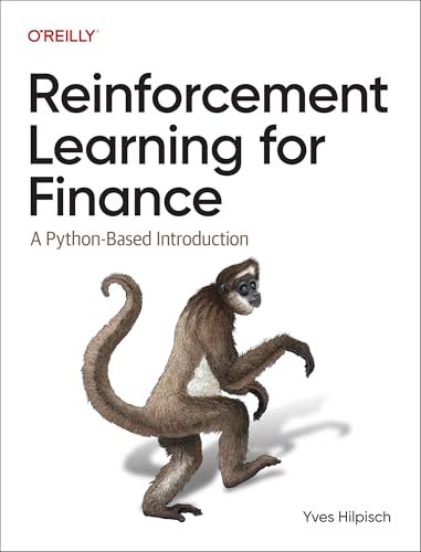 Book cover: "Reinforcement Learning for Finance" with a monkey illustration.