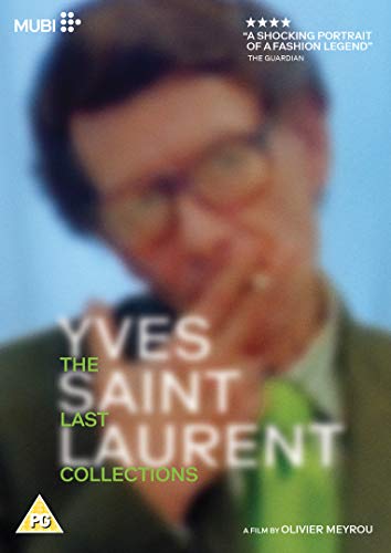DVD cover featuring Yves Saint Laurent in a blurred, close-up portrait.