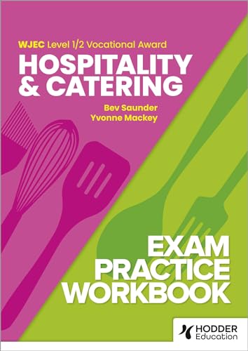 Purple and green textbook cover with cooking utensils and text.
