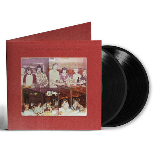 Zach Bryan vinyl record with a red cover featuring a vintage bar scene.