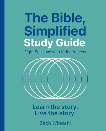 Book cover: "The Bible, Simplified Study Guide" with circular design.