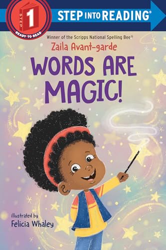 Book cover: young Black girl with wand, surrounded by stars.