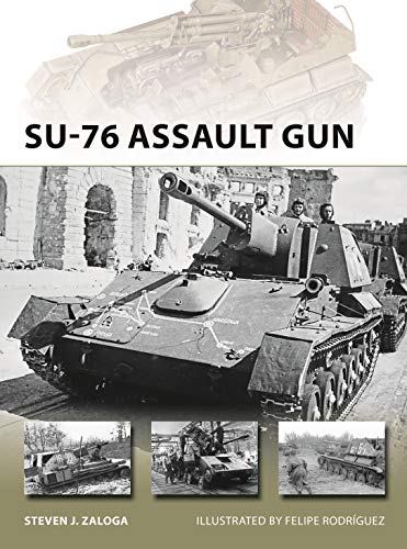 SU-76 Soviet assault gun book cover with historical photographs.
