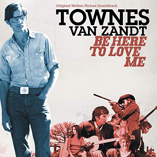 Townes Van Zandt album cover: portrait and group scene in blue tones.