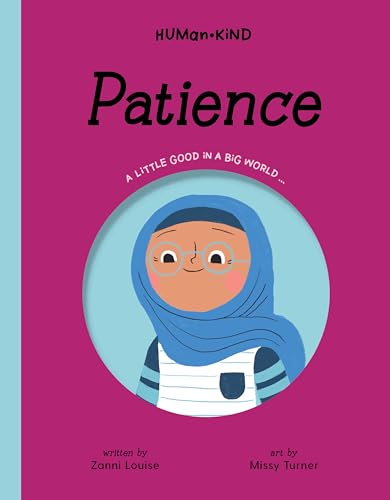 Book cover: "Patience" with illustration of a girl in a blue hijab.