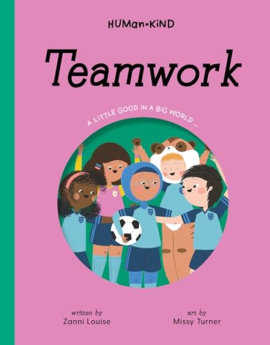 Book cover: diverse children in a circle with a soccer ball.