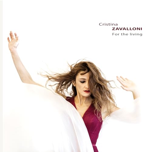 Album cover for Zavalloni Cristina’s “For The Living” featuring a woman dancing.
