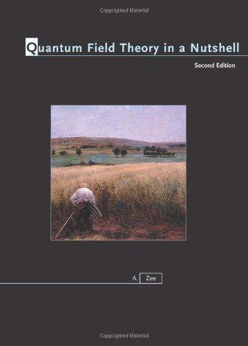 Book cover: "Quantum Field Theory in a Nutshell," with a painting of a field.