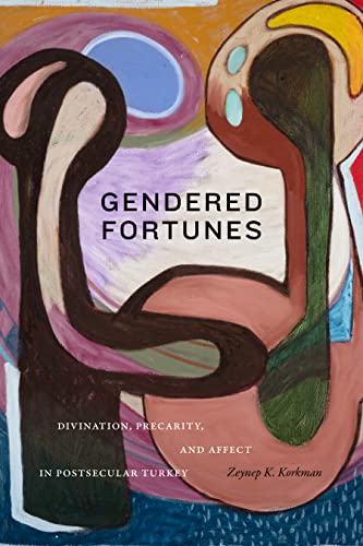Book cover: “Gendered Fortunes: Divination” with abstract, colorful artwork.