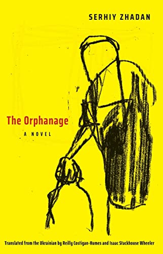 Yellow book cover with a black sketch of a person holding a flower.