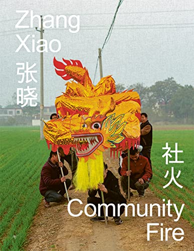 Book cover: vibrant yellow dragon carried by people in a rural landscape.