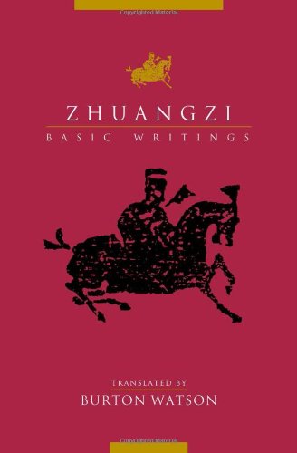 Book cover: "Zhuangzi" with a dark silhouette of a rider on horseback.