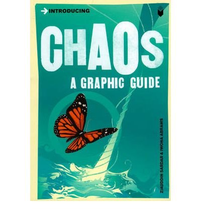Book cover for Introducing Chaos: A Graphic Guide featuring a monarch butterfly over water.