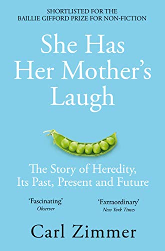 Book cover: blue background, white title, and a pod of green peas.