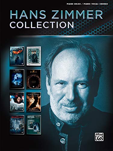 Hans Zimmer collection music book cover with composer’s portrait.