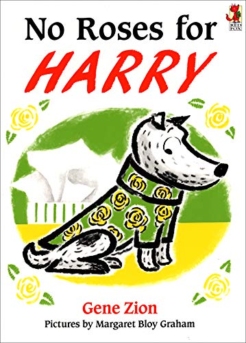 Book cover: "No Roses for Harry" featuring a wolf in a floral sweater.