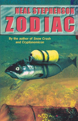 Book cover: "Zodiac" by Neal Stephenson, featuring a scuba-diving fish.